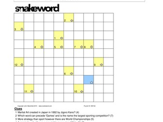 Snakeword - Sports Puzzle 2
