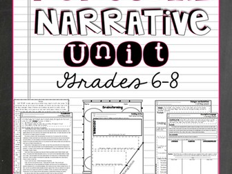Personal Narrative Unit Grades 6-8