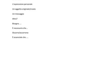 Starter activity - what is Art? Italian A level