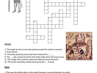Motte and Bailey Castles Crossword