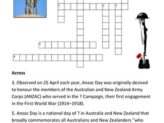 ANZAC Day Crossword