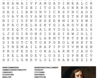 Oliver Cromwell Word Search