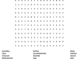 Music Elements Unit test and answers & Samba music test. Hand crafted with accessible music examples