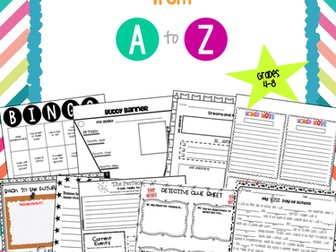 Beginning of the Year A to Z: Activities, Minibooks, and More!