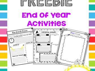 FREEBIE - End of the Year Activities