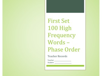 High Frequency Words - Assessment