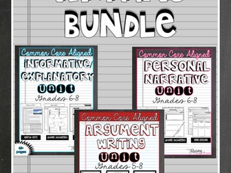 Argument, Personal Narrative, Explanatory/Informative BUNDLE