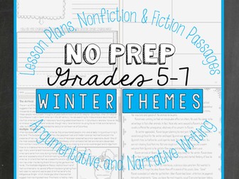Winter Reading and Writing Activities – Common Core Aligned