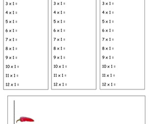 Times Table Chilli Challenges