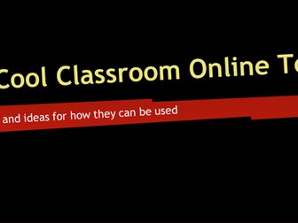 Cool Online Tools for Your 1-1 Classroom