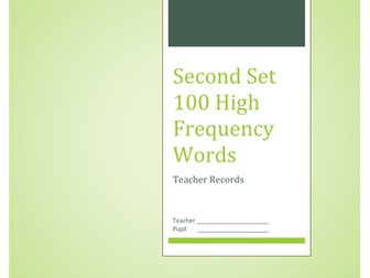 High Frequency Words - Assessment and Records