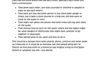 Writing a Dialogue - two tasks