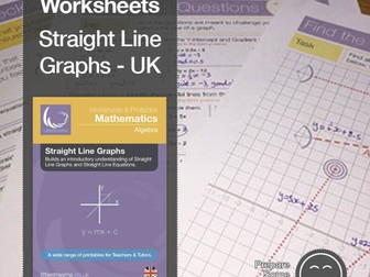 Straight Line Graphs & Equations | Printables & Worksheets
