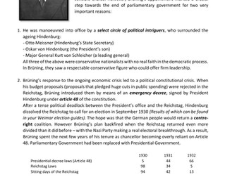 'Bend it like Brüning (The Constitution that is!)' Information handout