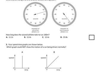 Cambridge IGCSE Double Award Mechanics Test