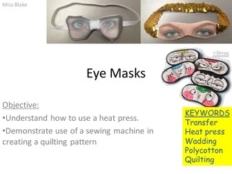 Quilted heatpress eyemask