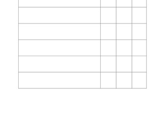 Simple blank target sheet for children