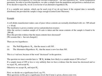 Advanced Higher Mathematics Statistics Pupil Notes