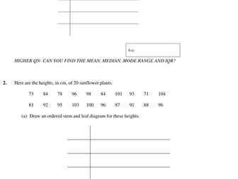 Stem And Leaf Lesson Complete
