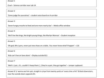 Blood Brothers  Treasure Hunt with QR codes