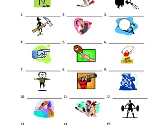 18 Verb Image IDs Homework for Any Language