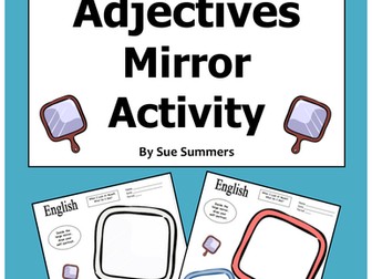 Adjectives Mirror Sketch Activity in English