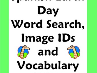 Earth Day Spanish Word Search and Vocabulary List