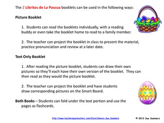Easter Booklets in Spanish - Librito de la Pascua en Español