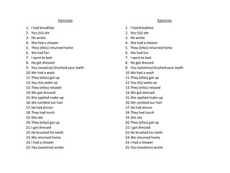 Daily routine / la rutina diaria (Spanish) in 3 tenses