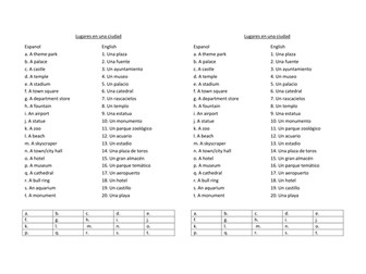 In the city / en la ciudad (Spanish)
