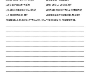 Si tuvieras un tatuaje: Using the Conditional to describe your fantasy tattoo