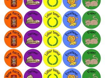 Latin and Romans Merit Stickers