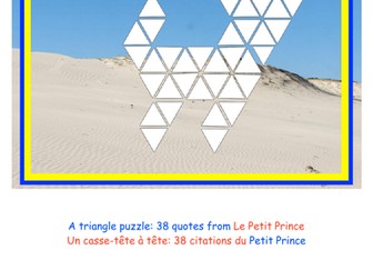 38 citations du Petit Prince (a triangle puzzle) 