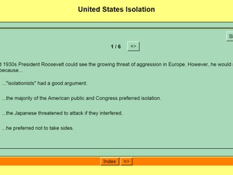 Origins of World War II: Quiz 16 - USA Isolation and Pearl Harbour