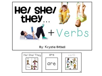 VERBS... He She They + Verbs Adapted Book Autism Special Education