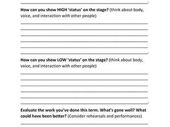 Drama - playing with status