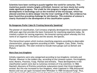 The evolution of classification 