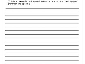 Extended Writing Task/Assessment