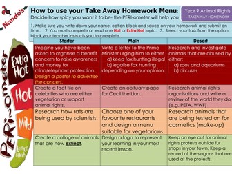 Animal Rights Takeaway Homework