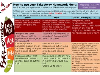Religion and Prejudice Takeaway Homework