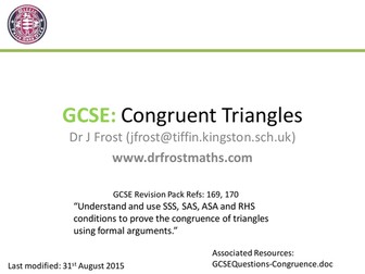 GCSE - Congruent Triangle Proofs