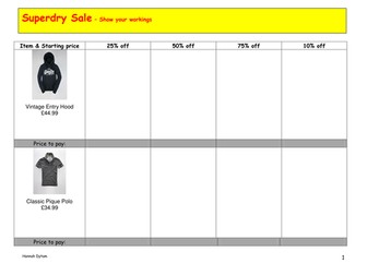 Percentage Discount - Superdry Sale