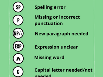 Whole School Literacy Marking Poster