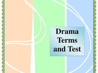 Drama Terms and Test - Elements of Drama