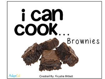 Visual Recipe:  Brownies Cooking Special Education Autism 