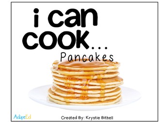 Visual Recipe: Pancakes Special Education SymbolStix Editable