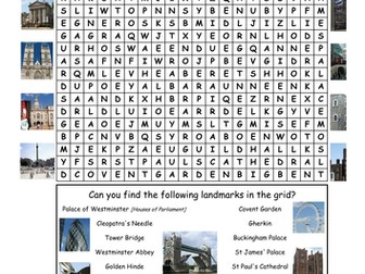 LONDON LANDMARKS WORD-SEARCH