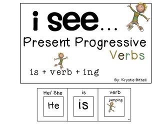 VERBS... Present Progressive Verbs Adapted Book Bundle