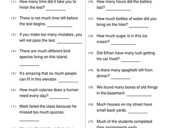 Choosing between much and many!