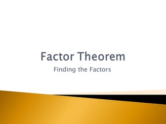 Factor Theorem and remainder theorem